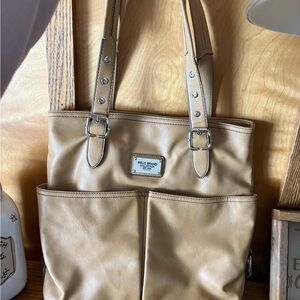 Tan Leather Tote Bag